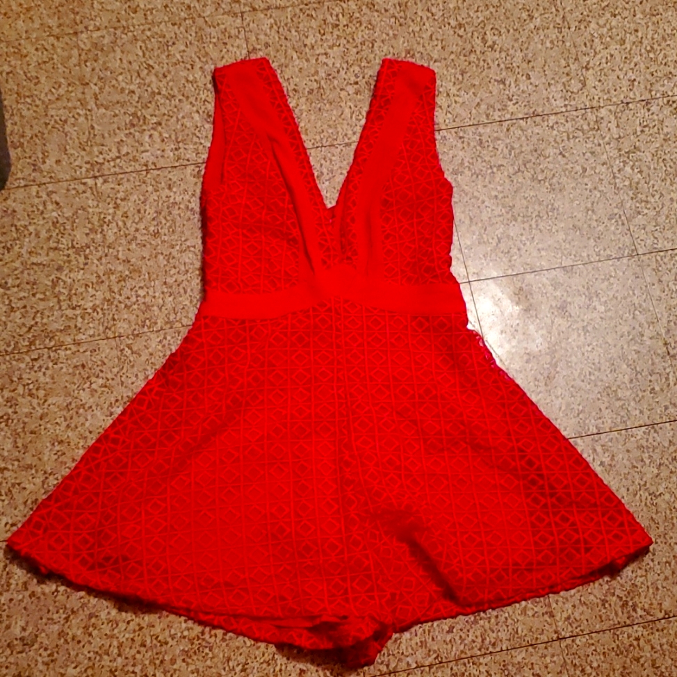 Selfish Leslie Red Romper